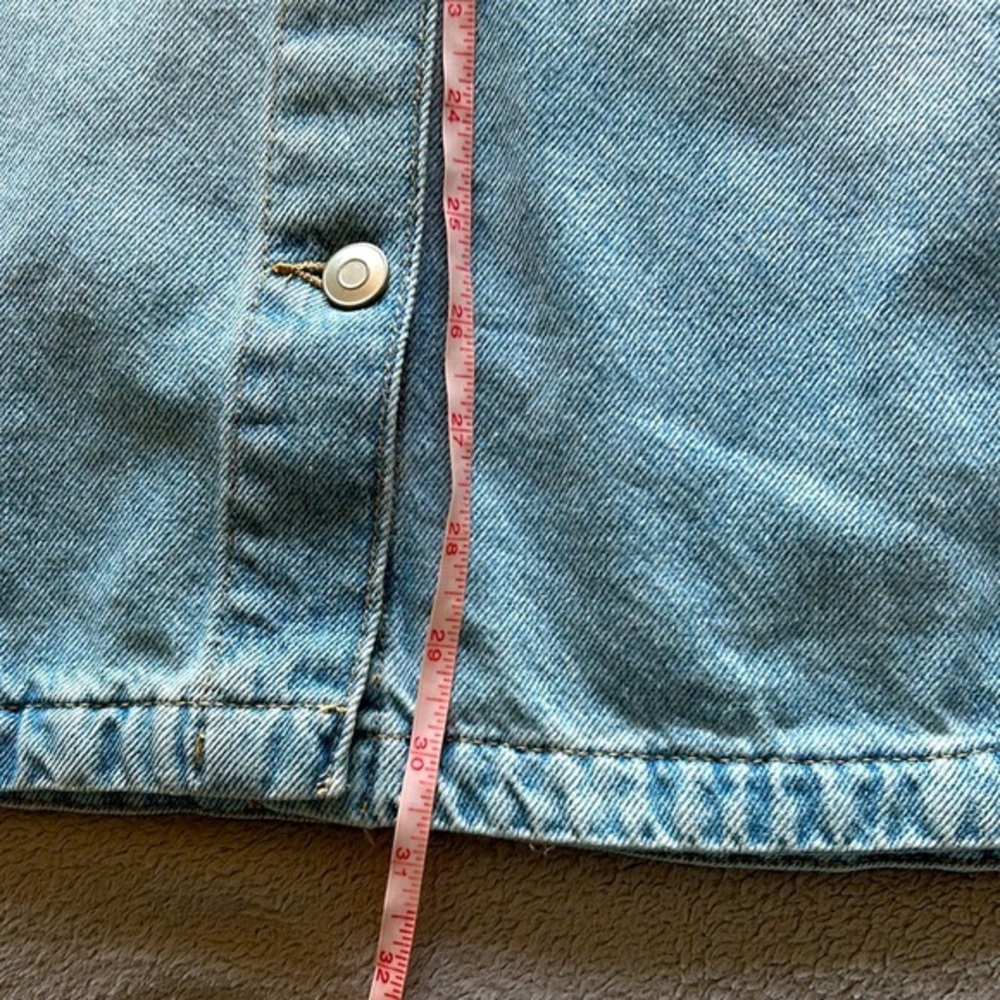 Whitney Houston Denim Shacket | Handmade DIY Customized 1 of 1 - Size L - Picture 10 of 11